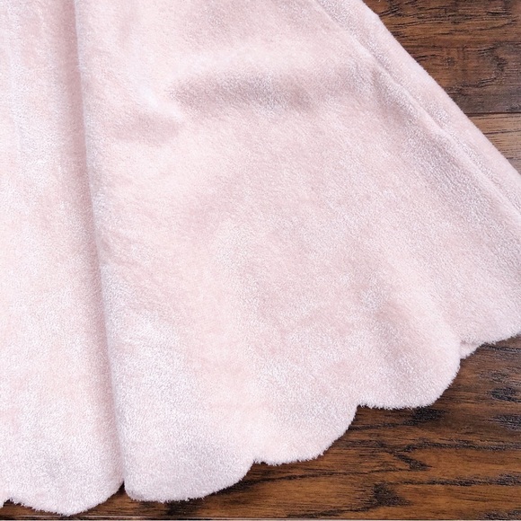 Ronny Kobo • Vidette Scalloped Skirt pink velour skater mini full flared ballet - Picture 7 of 10